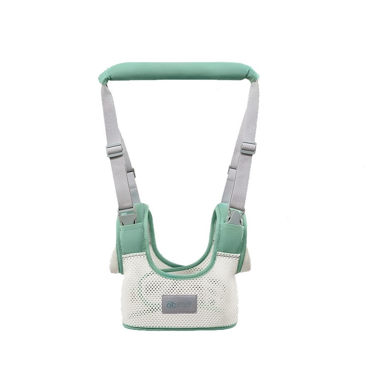 Suport marsupiu, bumbac organic, verde, pentru copii 2 ani, design semi-corp, anti-cadere