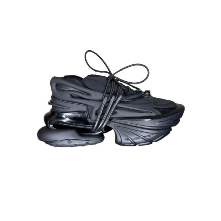 Pantofi sport dama, NL Balm, Piele ecologica, Negru, Negru