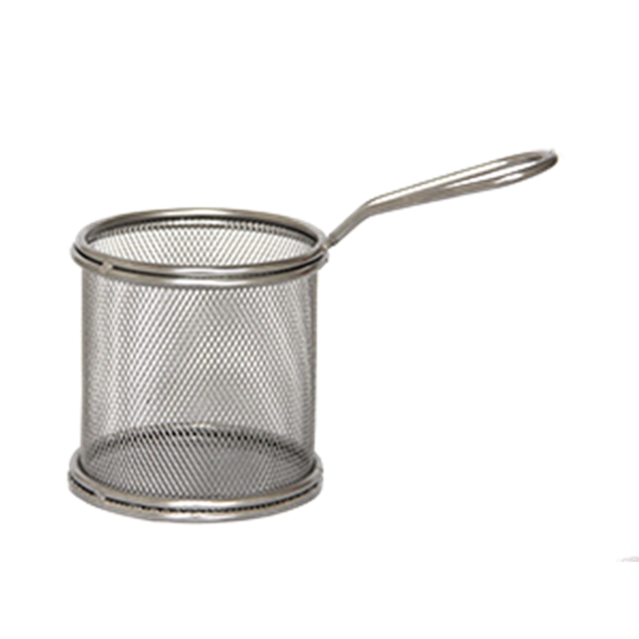 Кошничка за сервиране HORECANO, хром, кръг Ø9xh9cm