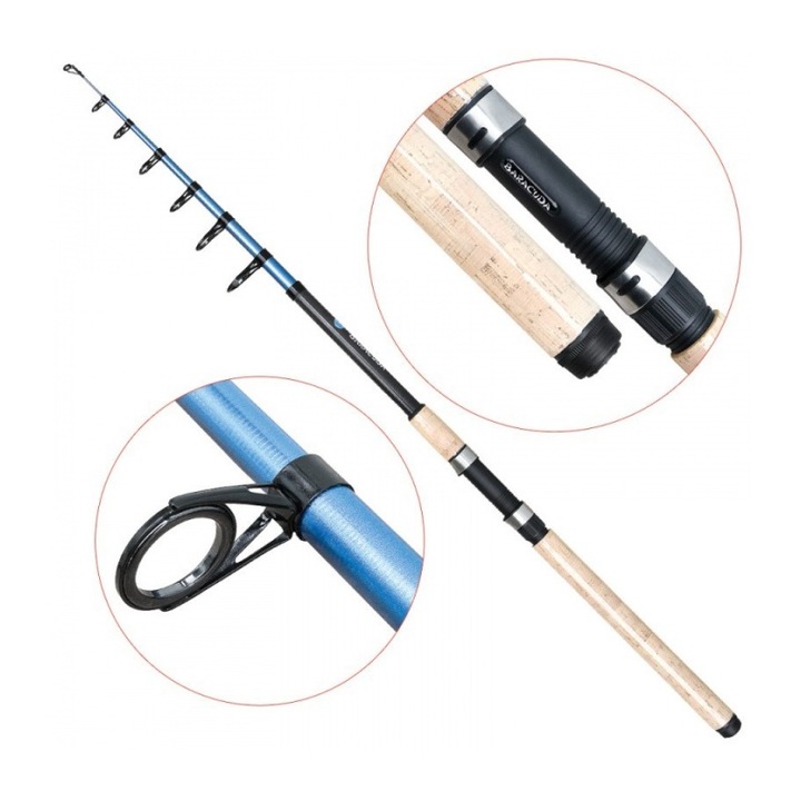 Lanseta Rocky 3.0 m fibra de carbon Baracuda Pescuit Crap