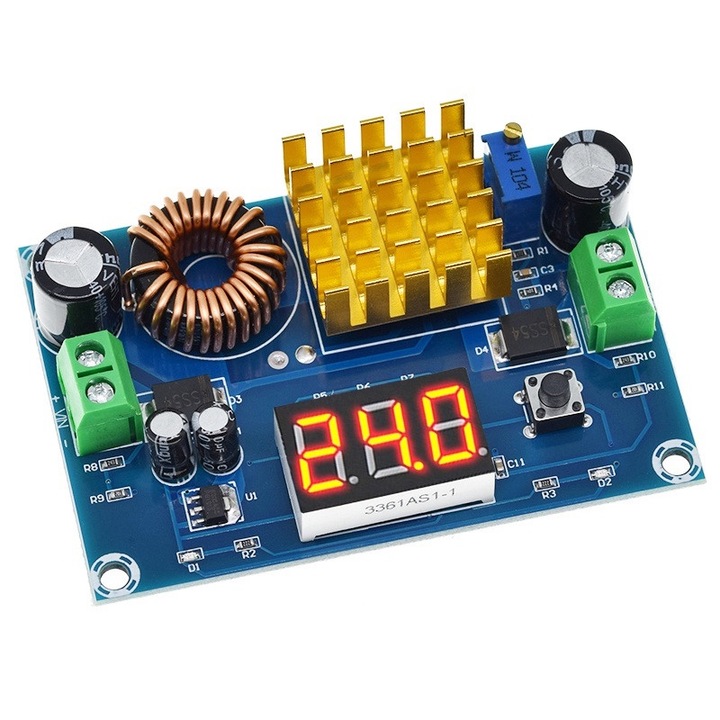 Усилващ преобразувател на напрежение, DC-DC от 4-35V до 5-45V, 100W, XH-M411