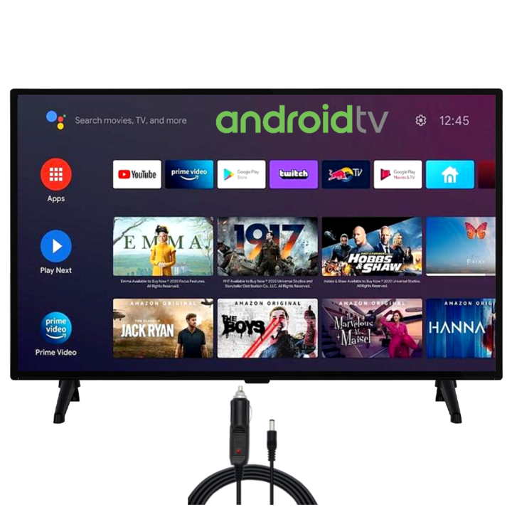 Смарт телевизор на 12 волта, Android 24SMART12V, 24 инча, Wi-Fi, Google Cast, Google Play