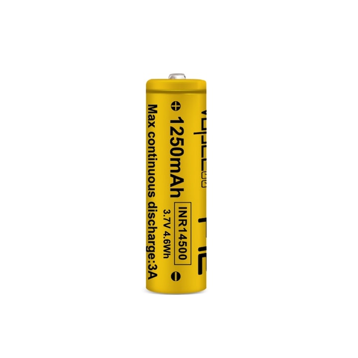 Батерия, Dulotec, Vapcell, 14500, F12, 1250mAh, 3A, с изпъкнал плюс