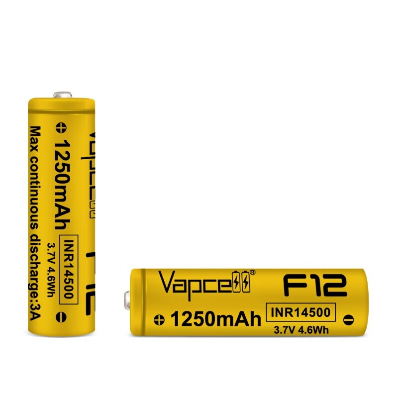 Baterie Vapcell 14500 F12 1250mAh 3A cu plus convex - eMAG.ro