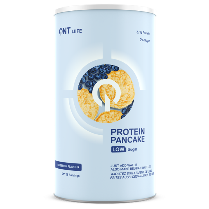 Pudra proteica pentru clatite, Protein Pancake Low Sugar, QNT, 500g, aroma afine