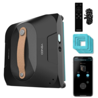 Robot curatare geamuri Cecotec Conga WinDroid 1390 DoubleSpray Connected A01_EU01_100141, pulverizare subla, control aplicatie, telecomanda, 8 moduri de curatare, negru