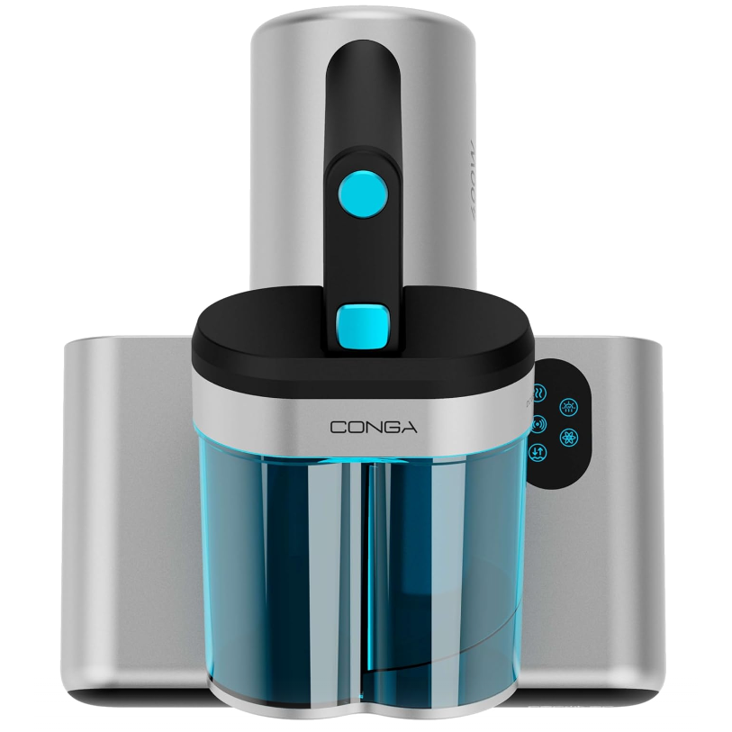 Aspirator UV de pat antiacarieni Cecotec Conga Rockstar 4000 A01_EU01_100071, 400W, 13000Pa, aer cald, depozit dublu, gri/negru