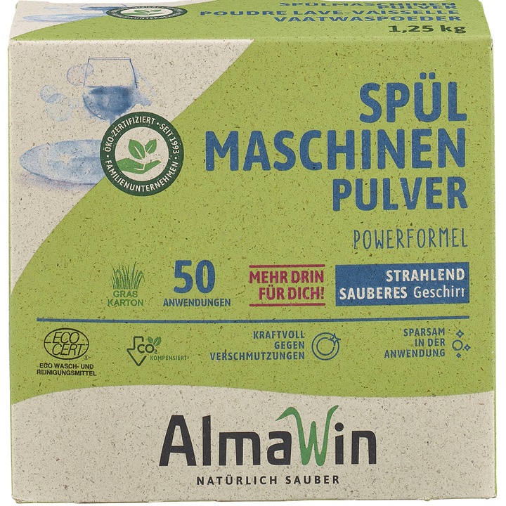 Еко прах за съдомиялна 50 пранета AlmaWin 1, 250 кг