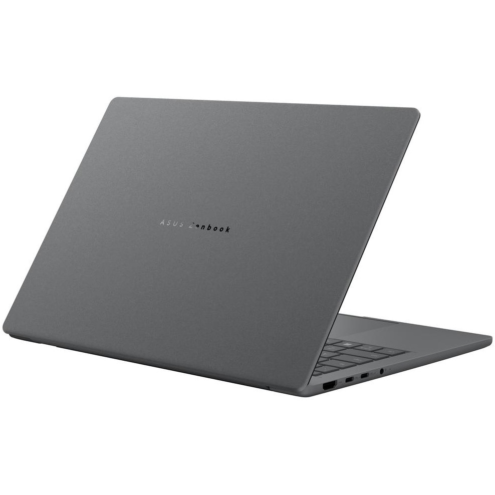 Laptop ASUS Zenbook A14 UX3407RA cu procesor Snapdragon® X Elite X1E 78 100 pana la 3.4GHz, 14''. WUXGA, OLED, 32GB LPDDR5X RAM, 1TB SSD, Qualcomm® Adreno™ GPU, Windows 11 Pro, Iceland Gray
