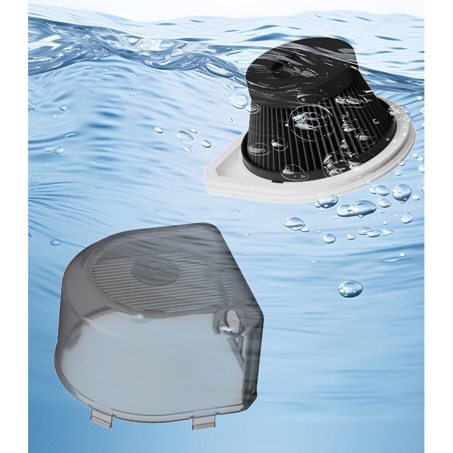Aspirator de mana, WALALLA, cu filtru HEPA, putere de aspiratie 8500pa, tehnologie ultrasonica, alb