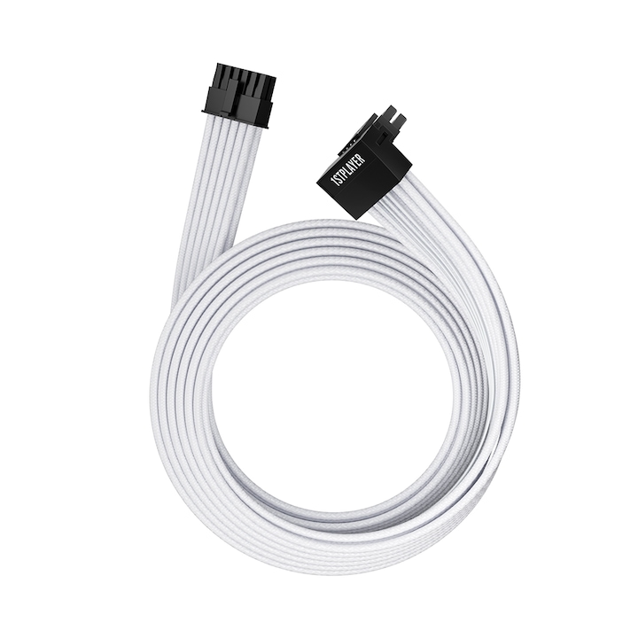 Cablu de alimentare 1stPlayer® Premium 12+4pin PCIe Gen 5 12VHPWR 600W, Steam Punk, FM2-B-MC-P-W, alb