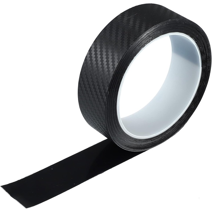 Banda Autoadeziva Protectie Carbon, eSimplu®, Rezistenta, Ideala pentru Prag, Usa, Bara, Bord, Impermeabila, 3cm x 3m