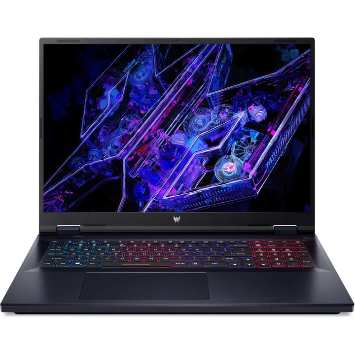 Лаптоп Acer Predator Helios Neo 18 Gaming PHN18-71-92CV с Intel Core i9-14900HX (1.6/5.8GHz, 36M), 32 GB, 1TB M.2 NVMe SSD, NVIDIA RTX 4060 8GB GDDR6 DLSS 3, Windows 11 Home, Черен