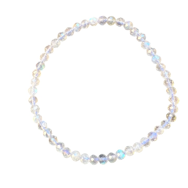 Bratara fatetata labradorit sfere 4 mm, Druzy, pietre semipretioase