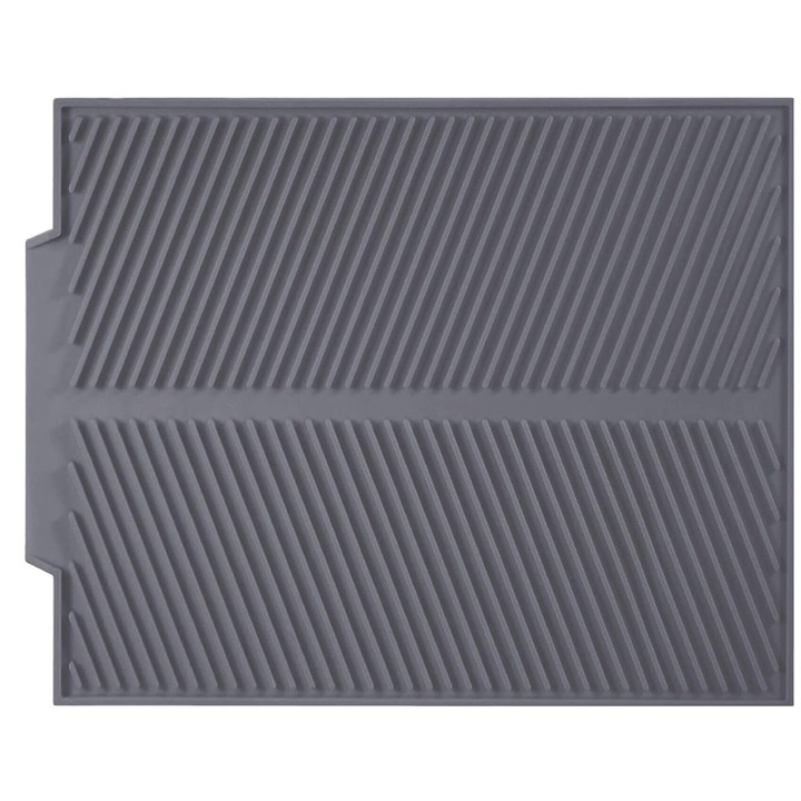 Scurgator vase, silicon, gri, 43x33x0.5cm, rezistent la caldura, antiderapant