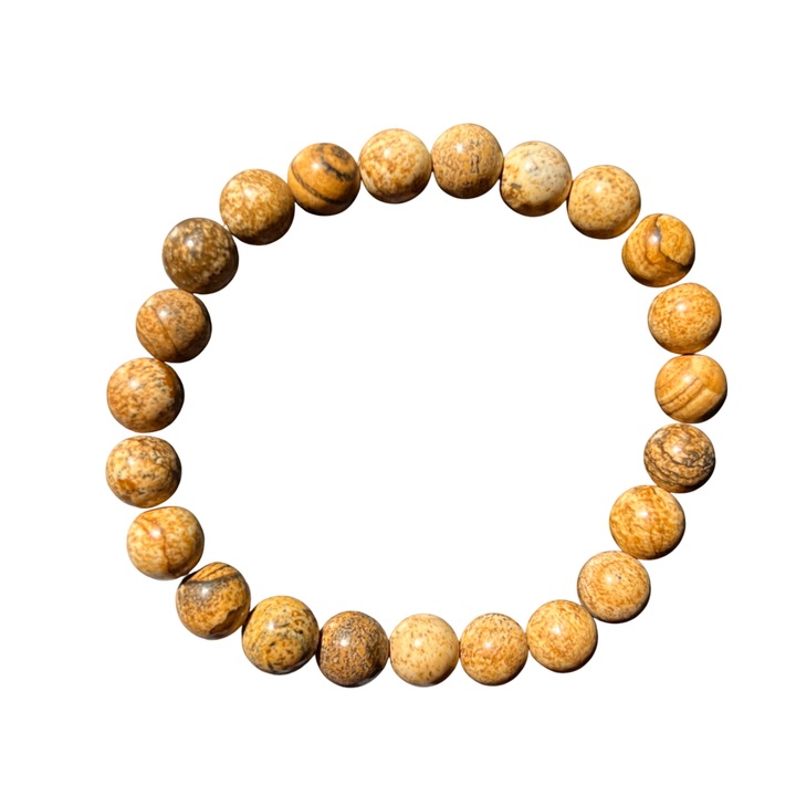 Bratara jasp landscape 8 mm, Druzy, pietre semipretioase