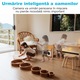 Camera de supraveghere interior IP GENBOLT® -Baby Monitor, 3MP, 2K, 3.6mm, Pan/Tilt, Utilizare Baby Monitor, F2.0, Microfon bidirectional, Night Vision cu infrarosu, Alarma sonora si luminoasa, detectie miscare, urmarire inteligenta, alba