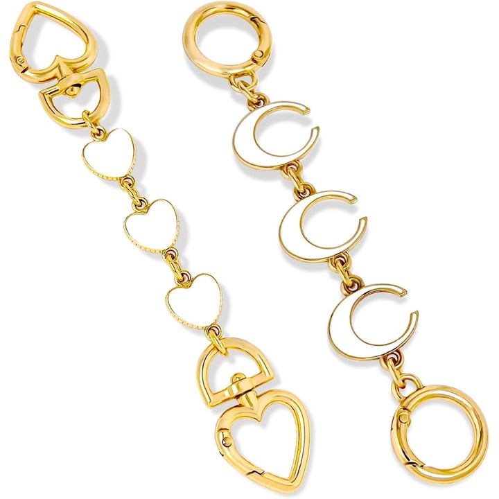 Set 2 Extensii Curea Geanta, Auriu, 6.6x6.1 inch