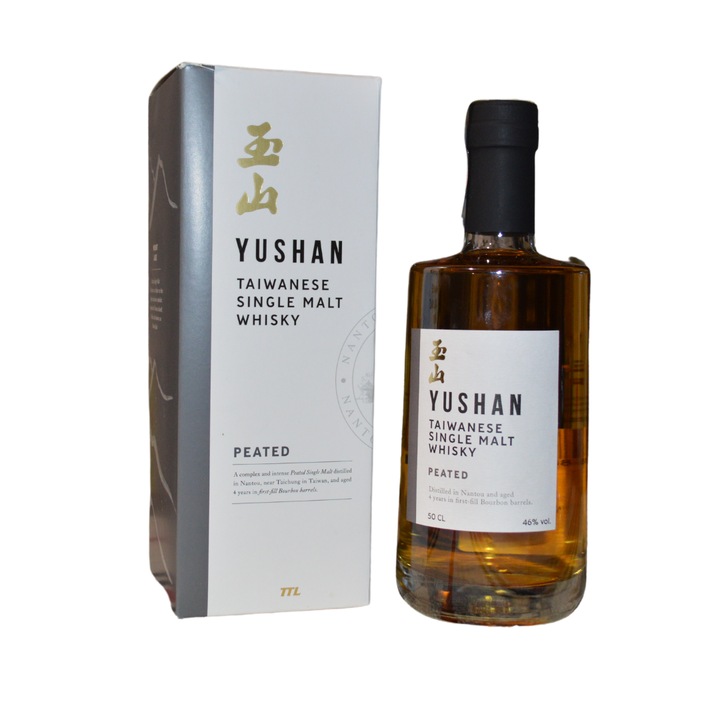 Whisky Yushan Taiwanese Single Malt Peated Cask, 46%, 0.5L