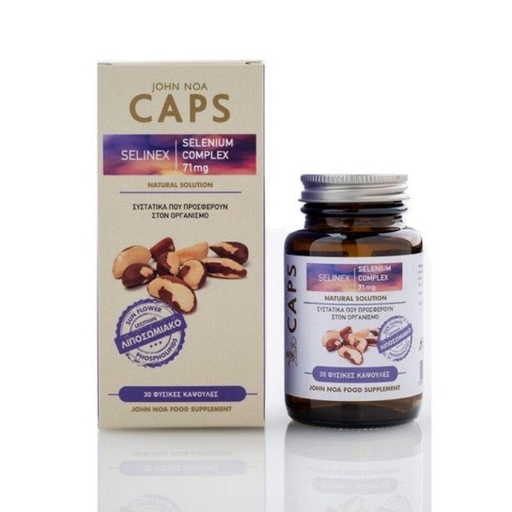 Complex de Seleniu JOHN NOA 200mcg cu Vitamine A, C, E, 30 capsule, formula liposomala