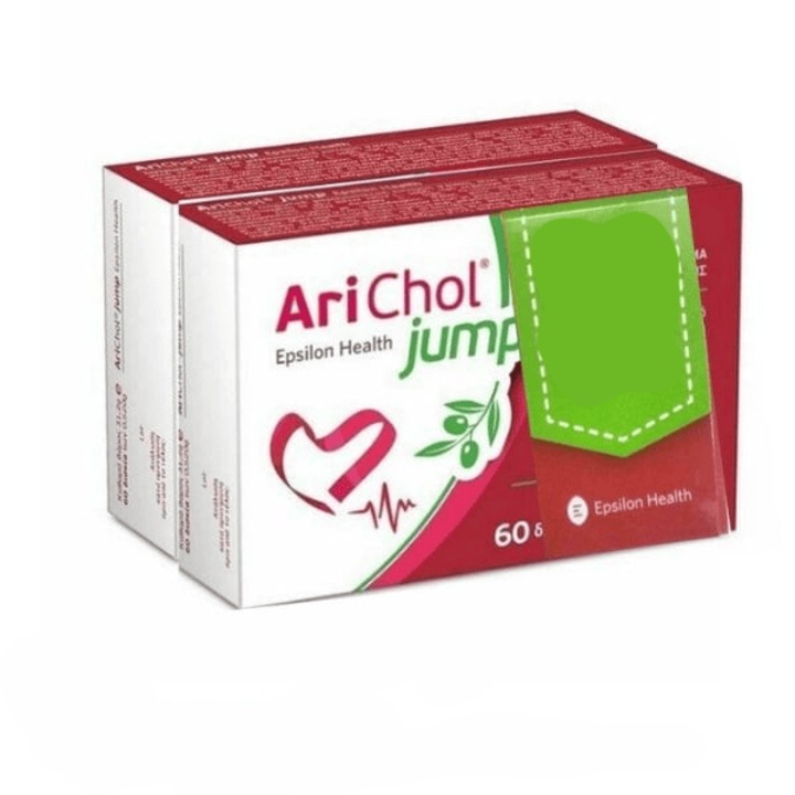 Suplimente alimentare, Epsilon Health, AriChol Jump, 2 seturi, 60 discuri, multicolor