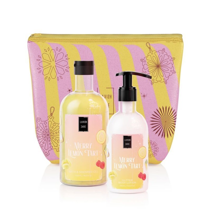 Set gel de dus si lotiune corporala cu sclipici, 500/300 ml