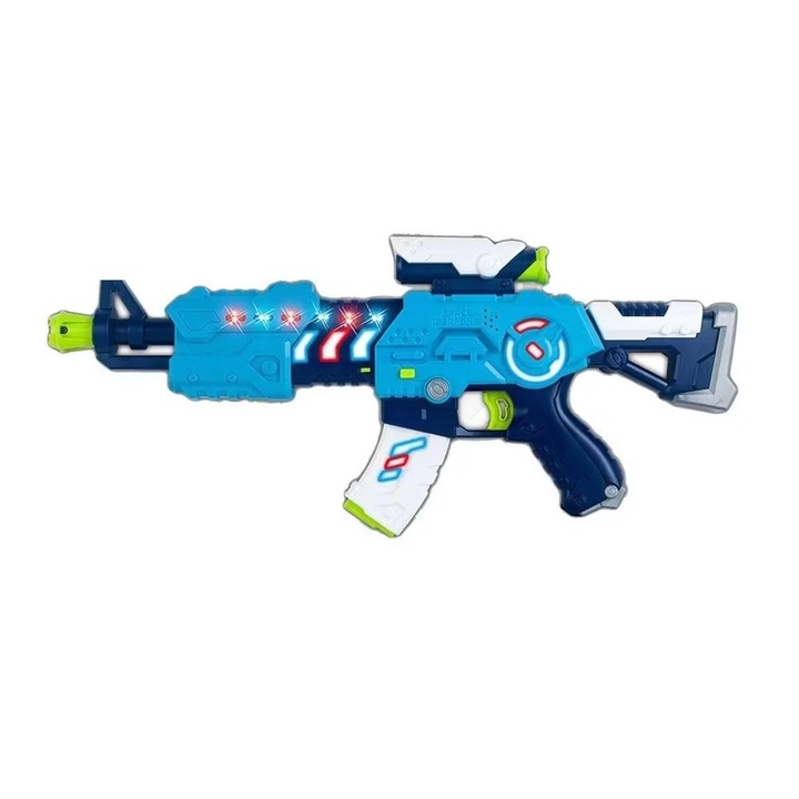 Pusca Space Weapon cu Lumini si Sunete - Jucarie Interactiva pentru Copii, 50 cm