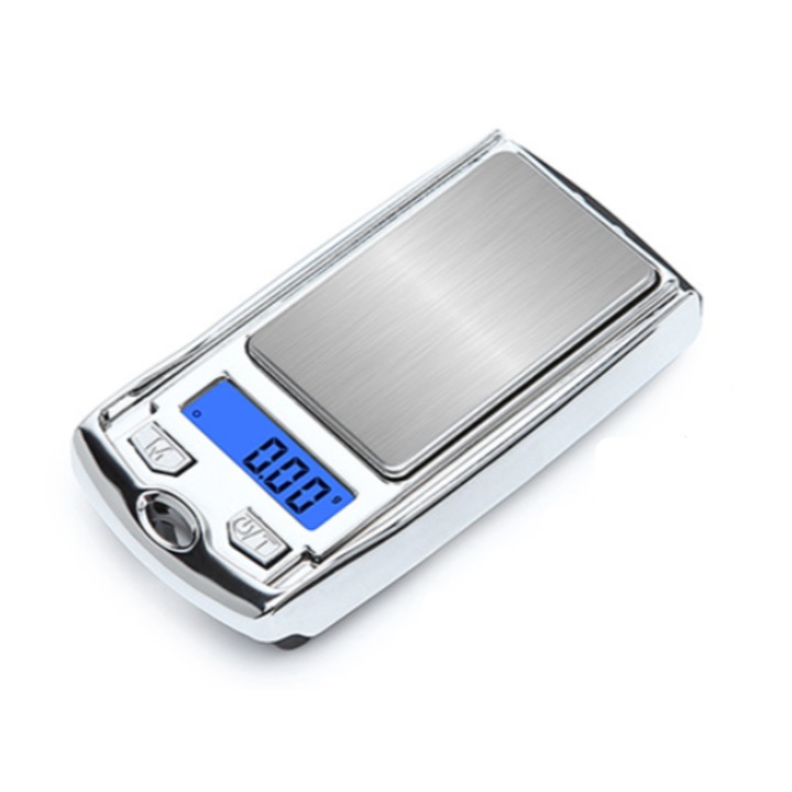 Cantar electronic portabil Peysaitr, precizie 0.01g, 69x36x17mm, pentru bijuterii si obiecte mici