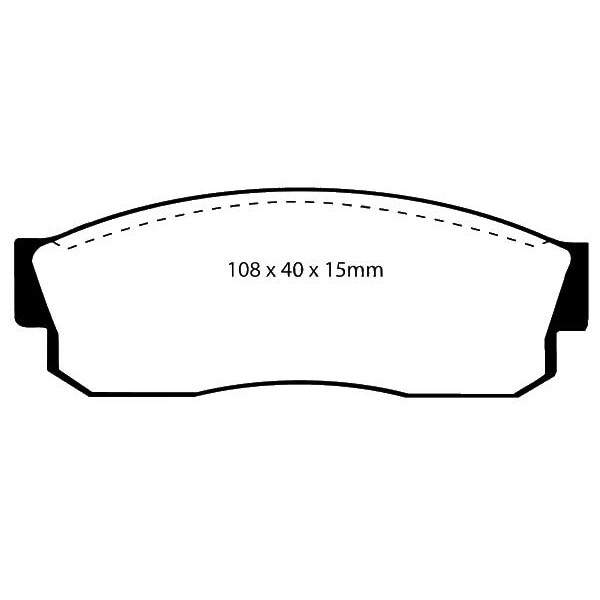 Placute frana EBC Brakes Ultimax2 punte fata SUBARU Justy 1.2 84-89