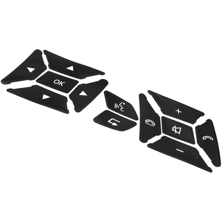 Autocolante negre pentru butoanele de la volan pentru Mercedes W204 S204 C204 R172 W218 W212 C207 A207 R231 W176 W246 X204