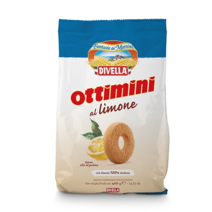 Biscuiti Ottimini cu Lamaie, Divella, 400gr