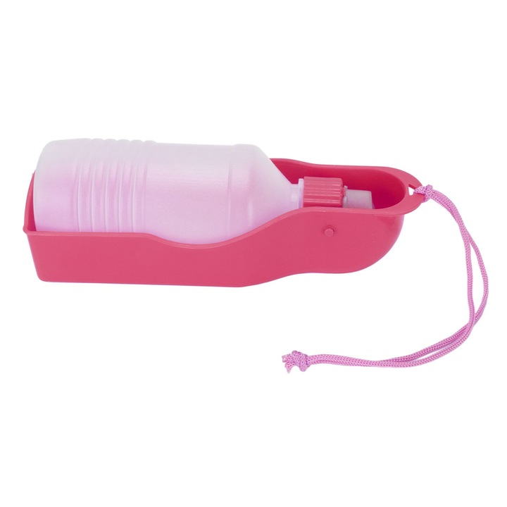 Sticla de apa pentru caini Enforose, 300ml, material sigur, design cu lanyard, baza antiderapanta