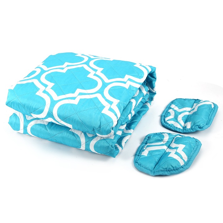 Perne pentru caini, Enforose, culcus impermeabil, rezistent la murdarie, 167x190cm, gri imprimat