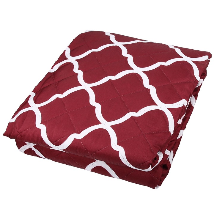 Perna pentru canapea pentru animale de companie, Enforose, poliester, impermeabil, antiderapant, dungi gri, 53x183cm