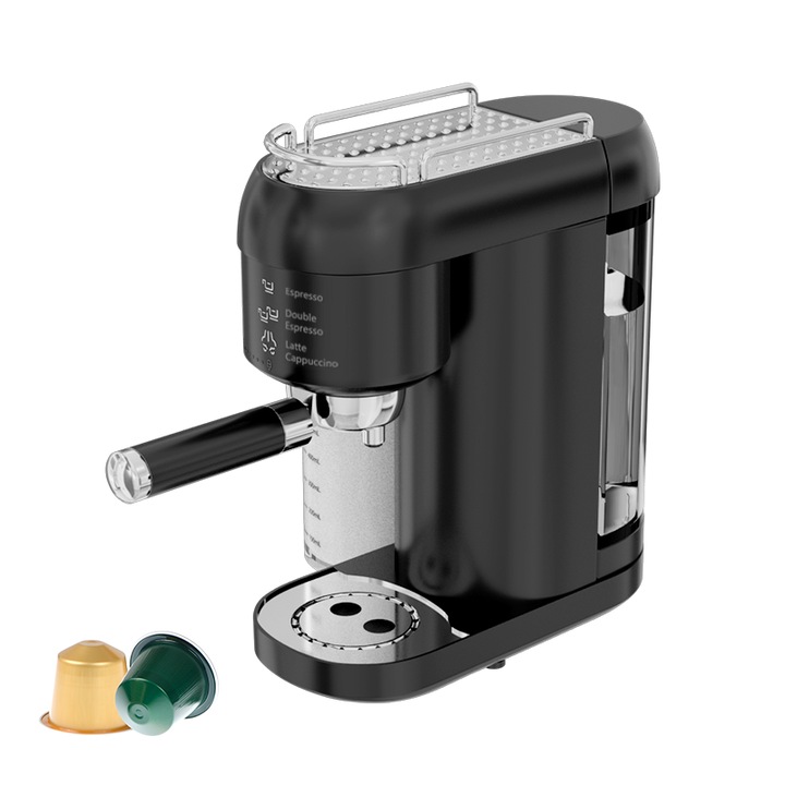 Espresspoare 3 in 1 Exploara TC58+, Latte automat, Personalizarea scarii, Descarcare automata profesionala a presiunii, Curatare automata, Incalzire 15s, Ecran tactil, 1L, Negru