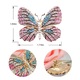 Brosa de moda pentru femei, Diamante, Fluture, albastru roz, 4cm*4.5cm