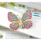 Brosa de moda pentru femei, Diamante, Fluture, albastru roz, 4cm*4.5cm