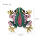 Brosa Lady, Vintage, Desen animat, Broasca, Verde roz, 3.8*3.8cm