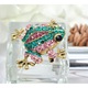Brosa Lady, Vintage, Desen animat, Broasca, Verde roz, 3.8*3.8cm