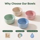 Set 4 boluri cereale Lingo, din paie de grau, 450ML, 11*6cm, fara BPA, usoare si rezistente, reutilizabile, pentru copii si adulti, compatibile cu microunde si masina de spalat vase