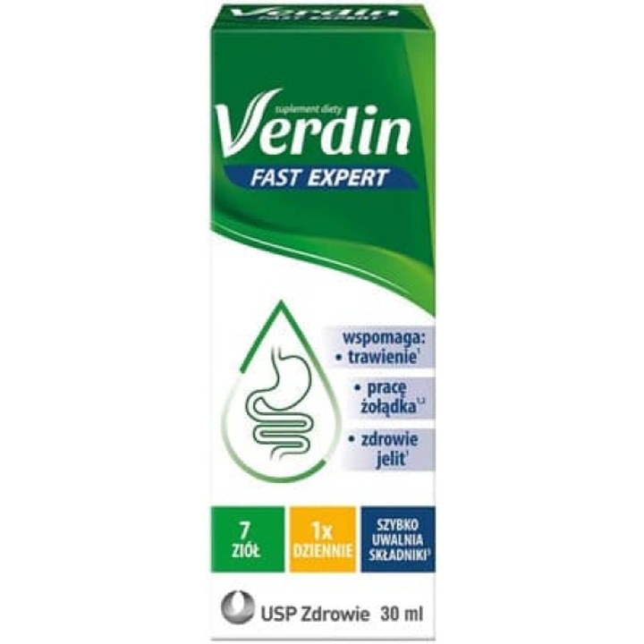 Verdin Fast Expert, supliment alimentar, 30 ml, 7 plante, fara alcool, vegan