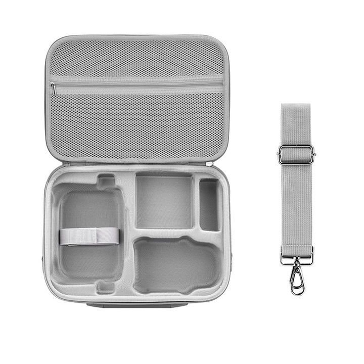 Калъф за носене, защитен калъф за Mini 4 Pro Drone и контролер RC-N2, комбинирана чанта за Mini 4 Pro, SINBINTA, с нехлъзгаща се дръжка, удароустойчив, голямо място за съхранение, лесен за носене, PU, 31,5x24x9,6 cm, сив