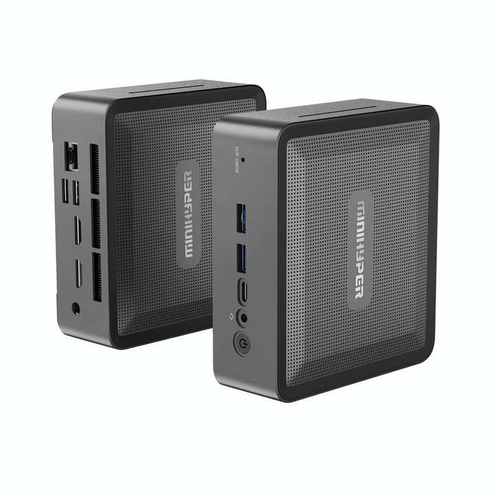 Mini PC Gaming AMD Ryzen 7 5825U, Zen3, 8 nuclee pana la 4.5Ghz, Windows 11 Pro, 16 GB DDR4 3200Mhz RAM, 512GB NVME SSD, WiFi 6E BT 5.2