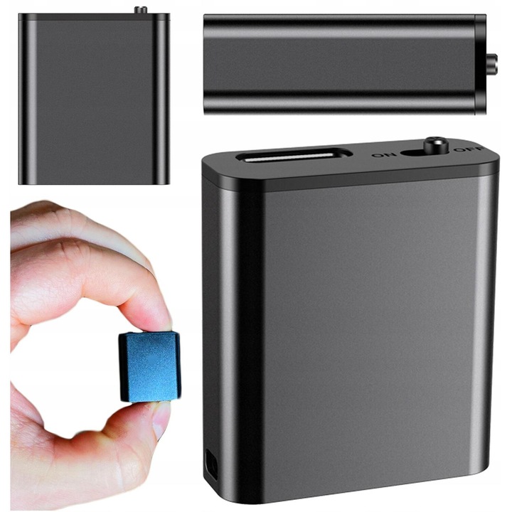 Mini recorder spion mic 16GB DSP detectie magnet breloc pendant HQ