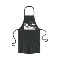 Sort de bucatar, SINBINTA, Cu curea reglabila pentru gat si 3 buzunare mari, Legat la Spate, Rezistent la apa si rezistent la ulei, Usor de curatat, Pentru gatit, gratar, picnicuri, Poliester, Marime universala, Negru