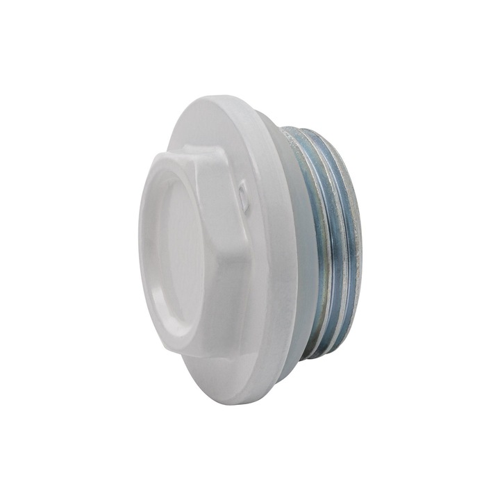 Dop radiator, otel, dreapta, 1', alb, Equation