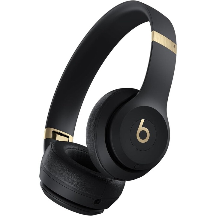 Слушалки Beats Solo 4, Безжични, Bluetooth, Автономия 50 часа, Черно-златни