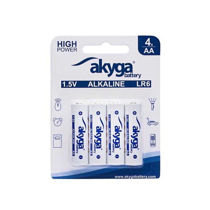 AA alkáli elemek, Akyga, AKY2068, 1,5 V, 3050 mAh, 4 darabos készlet
