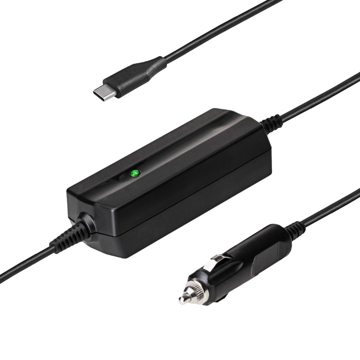 Akyga AK-ND-83 USB-C autós töltő, 65W, Power Delivery, kompakt kialakítás, 12-24V