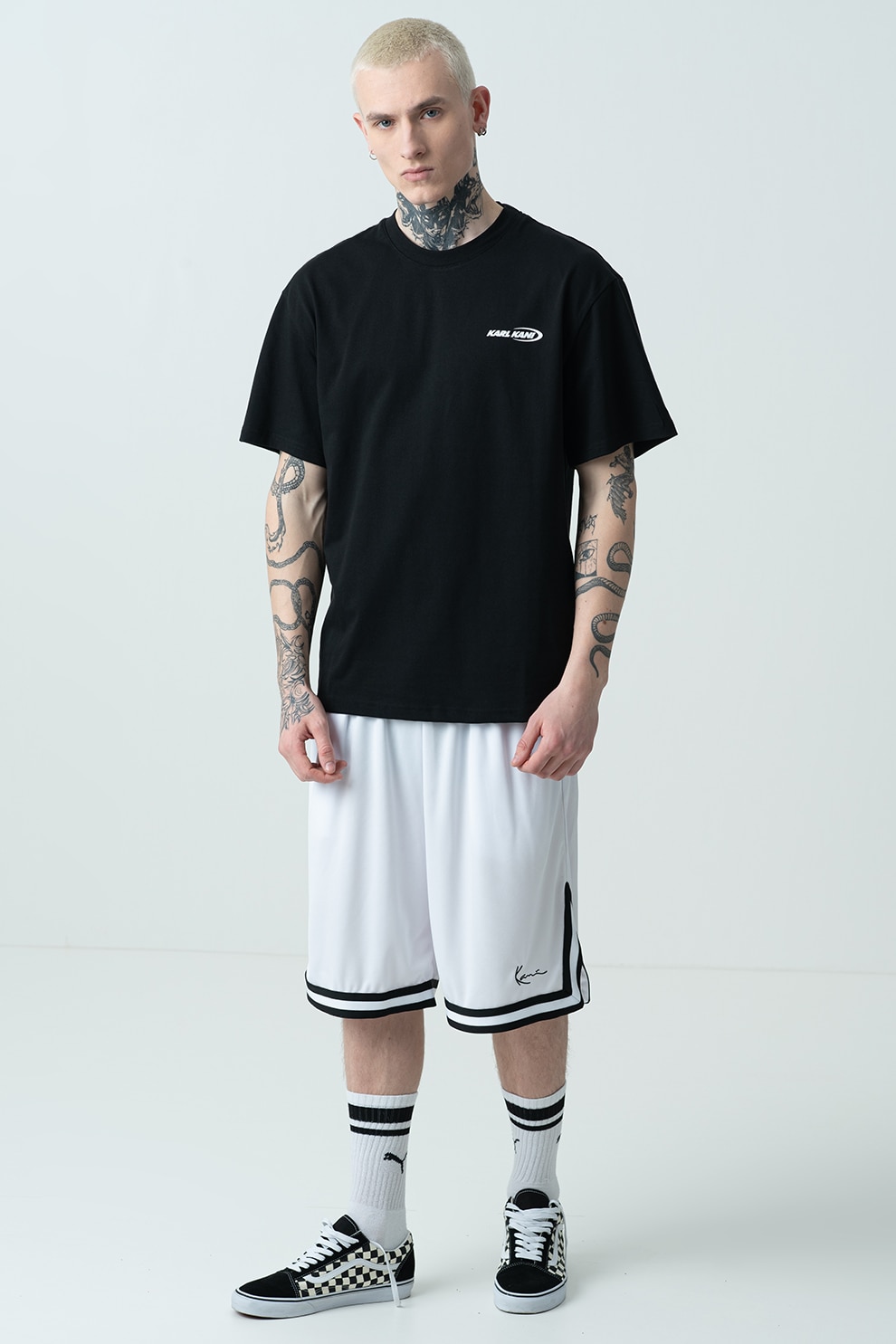 Karl Kani, Tricou lejer cu imprimeu pe spate, Negru, L